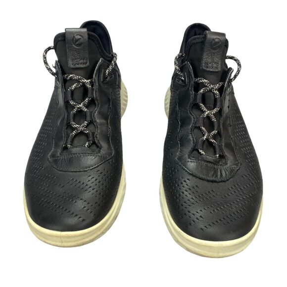 ECCO ST.1 Lite Athletic Sneakers Womens Size 8 Black Perforated Leather Lace Up - Picture 6 of 15